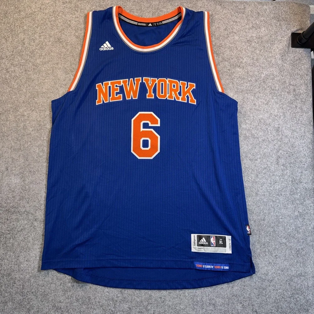 Adidas Kristaps Porzingis New York‎ Knicks Jersey XL Blue Swingman Polyester